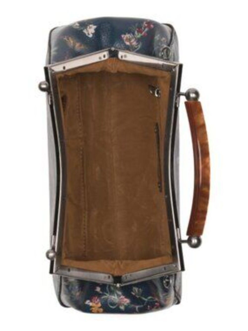 PATRICIA NASH Leather Kelmscott Frame Satchel With Crossbody Strap - Picture 3 of 5